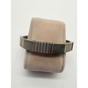 Major Stainless Steel Magnetic Therapy Expansion Bracelet Two-Tone Silver Gold